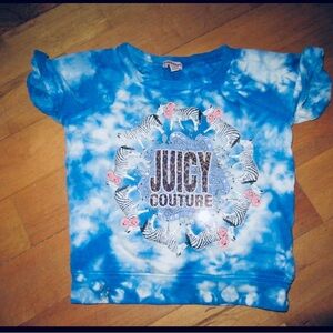 Juicy Couture Girls Zebra Sweatshirt, Blue, XS 5/6